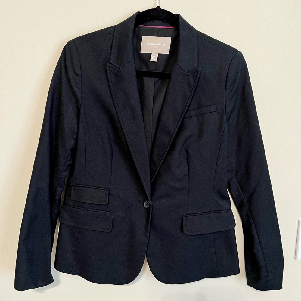 Banana Republic Black Blazer 10 Petite